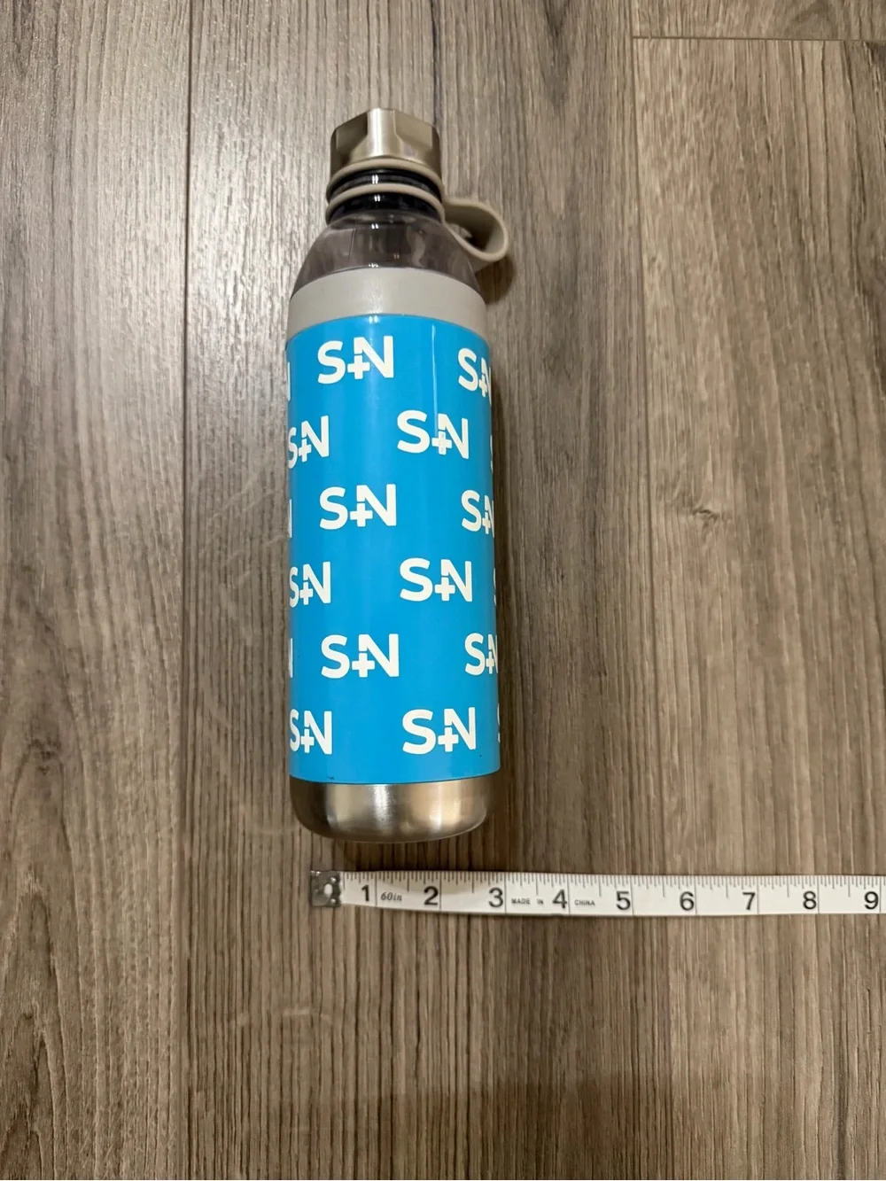 S+N Blue Pattern Stainless Water Bottle - S+N Brand